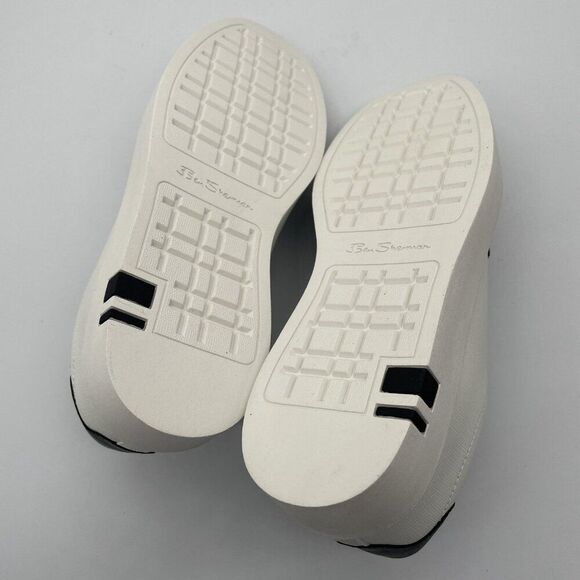 Ben Sherman Richmond Shoes Mens Size 7.5 White Black Leather Low Top Sneakers - Picture 9 of 11